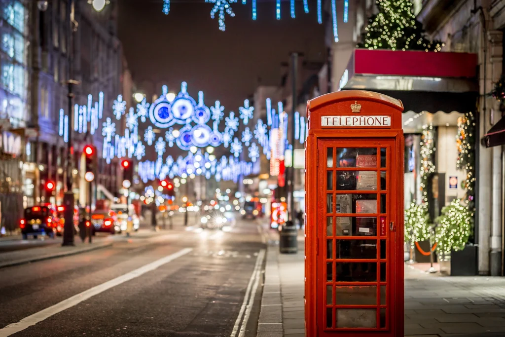 Christmas lights in London